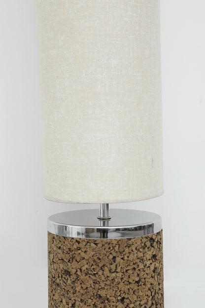 Chrome & Cork Floor Lamp Floor Lamps