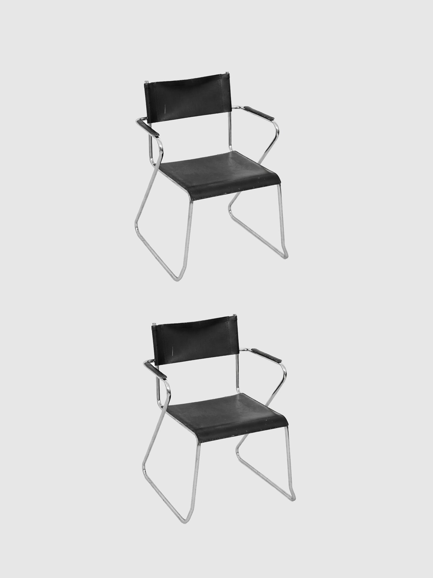 Chrome Tubular Chair Set Chairs