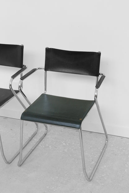 Chrome Tubular Chair Set Chairs