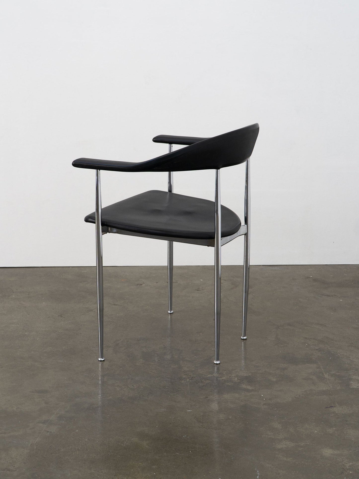 Chrome and Rubber 'P40' Dining Chair by Vegni and Gualtierotti for Fasem, ca. 1980 Dining Chairs