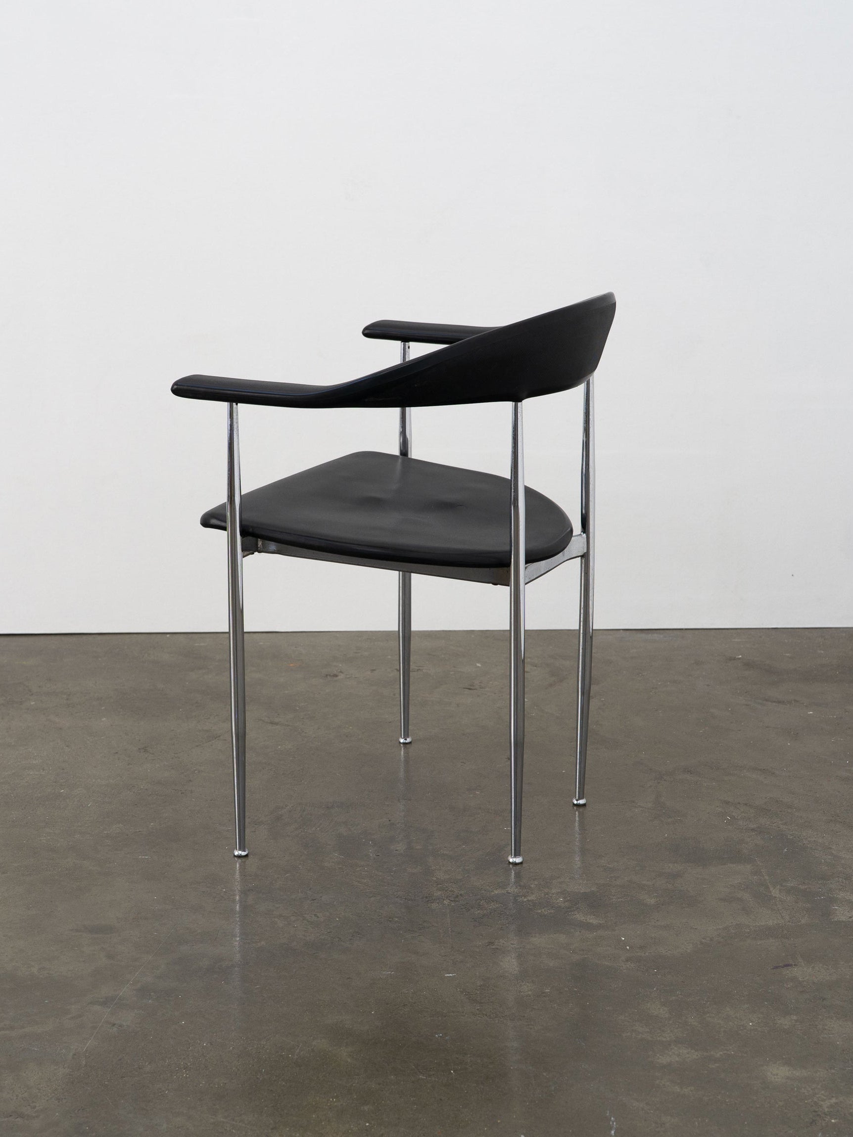 Chrome and Rubber 'P40' Dining Chair by Vegni and Gualtierotti for Fasem, ca. 1980 Dining Chairs