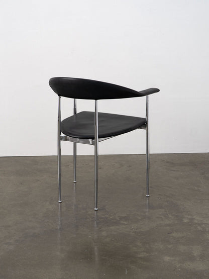 Chrome and Rubber 'P40' Dining Chair by Vegni and Gualtierotti for Fasem, ca. 1980 Dining Chairs