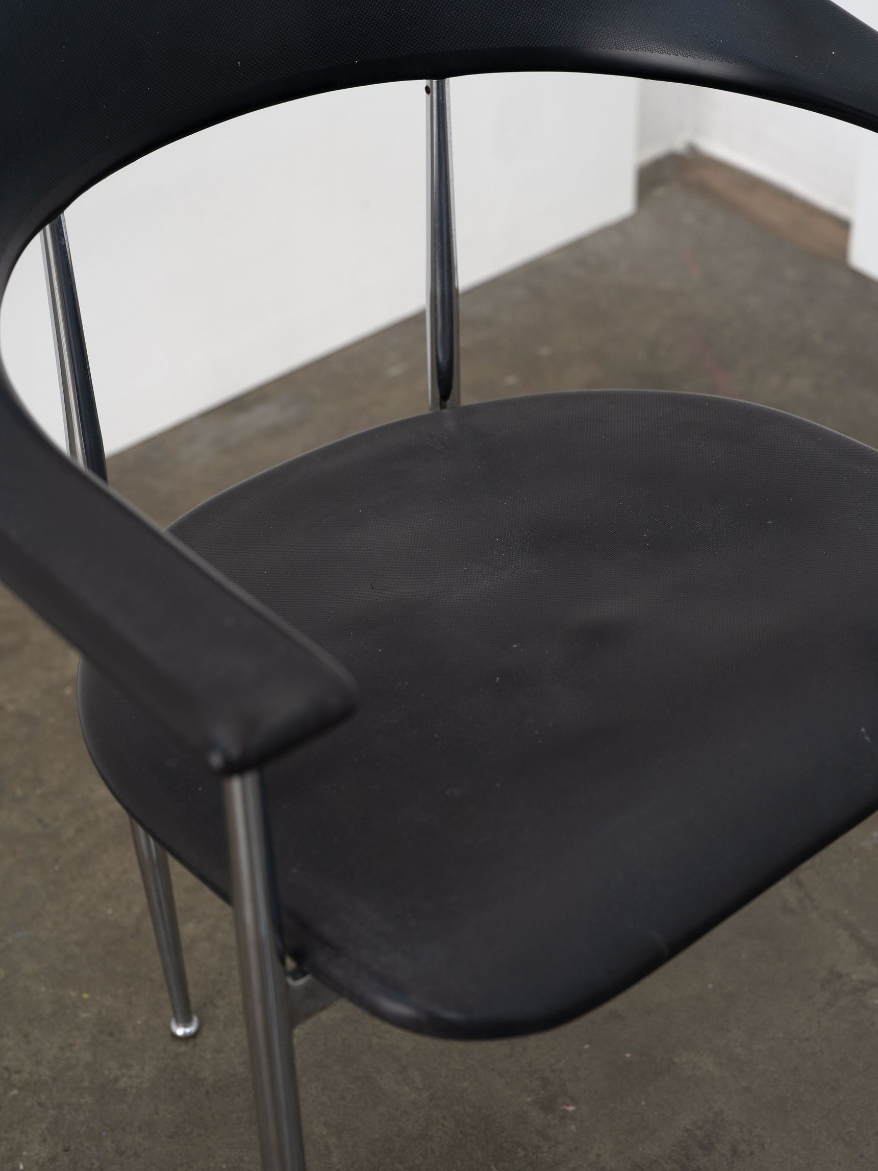 Chrome and Rubber 'P40' Dining Chair by Vegni and Gualtierotti for Fasem, ca. 1980 Dining Chairs