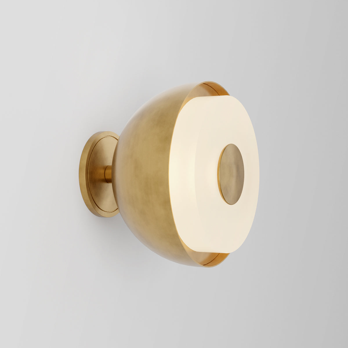 Circ 9 Wall Light in Aged Brass Sconces