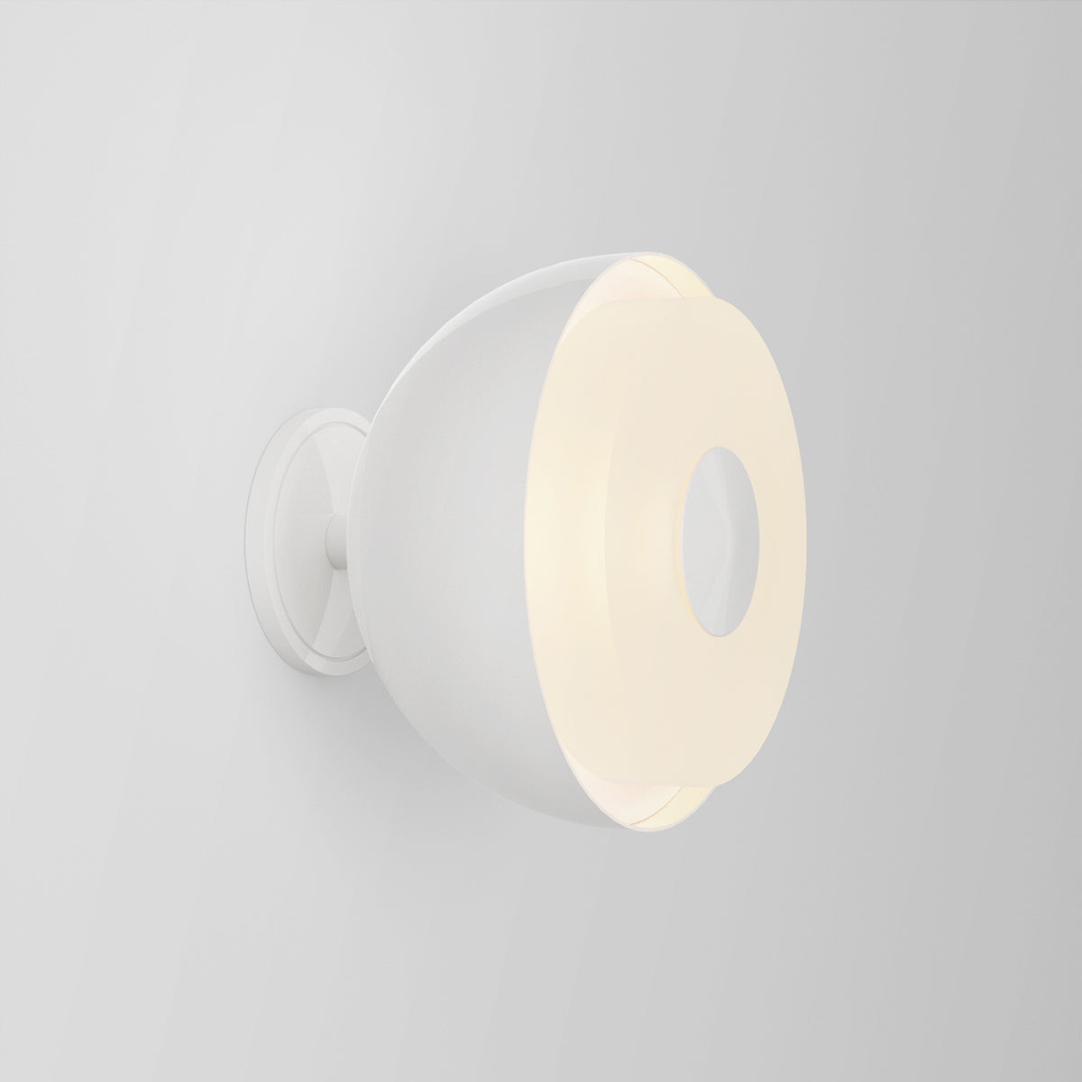 Circ 9 Wall Light in Matte White Sconces