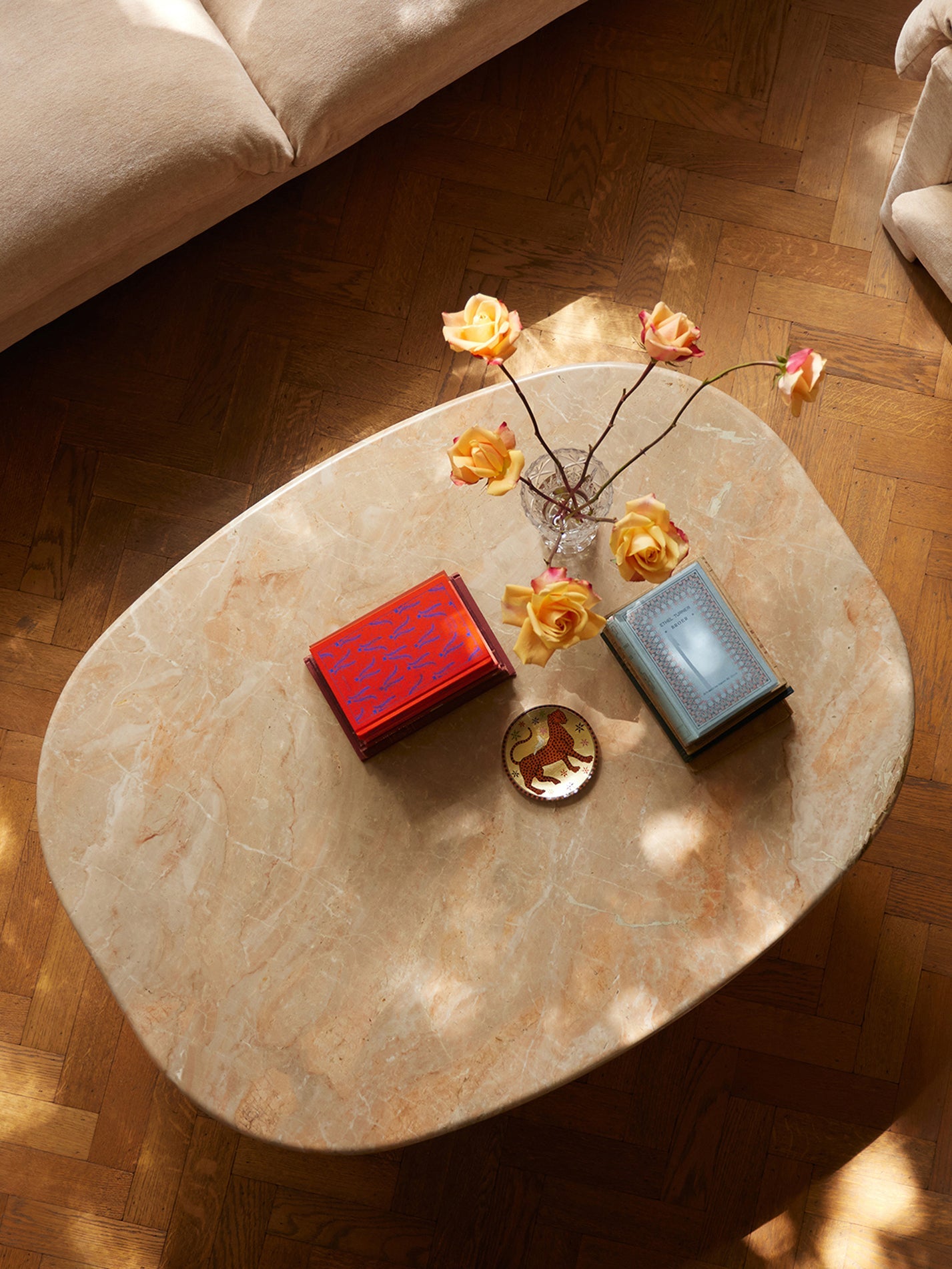 Circa Coffee Table in Brescia Oniciata Marble by Lemon Furniture