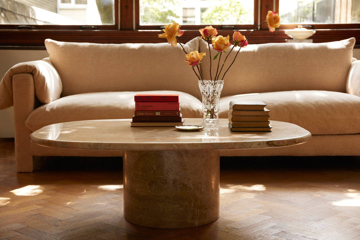 Circa Coffee Table in Brescia Oniciata Marble by Lemon Furniture