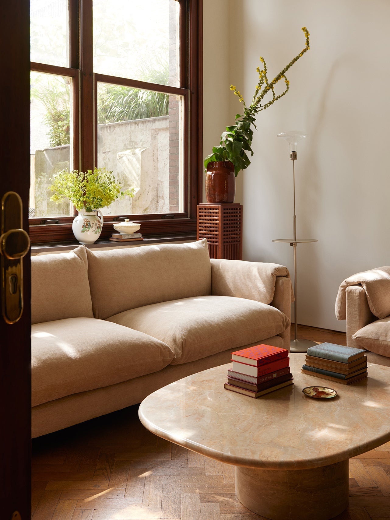 Circa Coffee Table in Brescia Oniciata Marble by Lemon Furniture