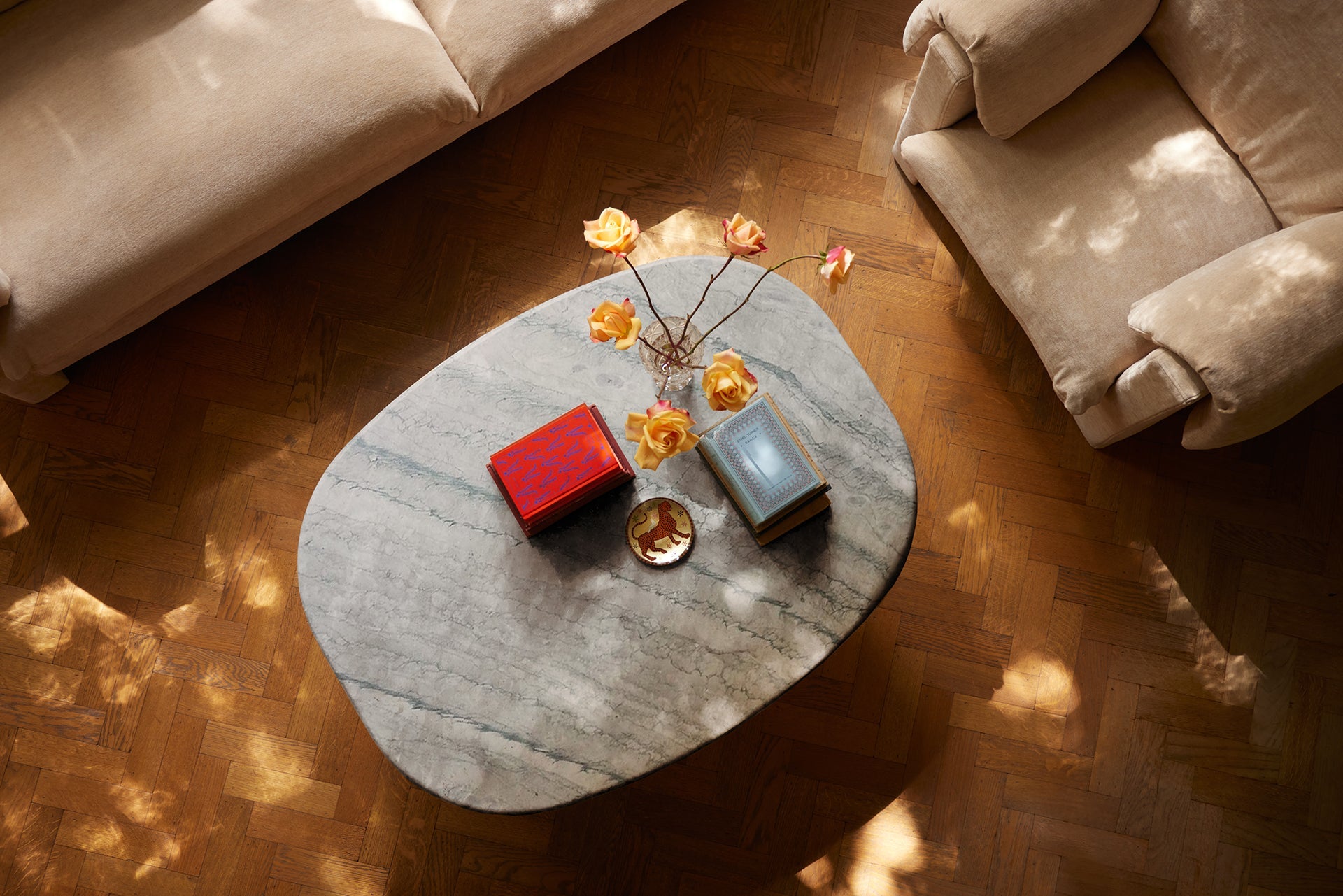 Circa Coffee Table in Cipollino Marble by Lemon Furniture