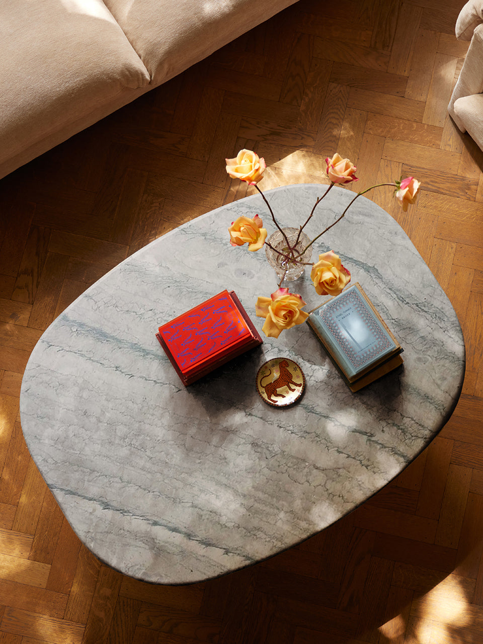 Circa Coffee Table in Cipollino Marble by Lemon Furniture