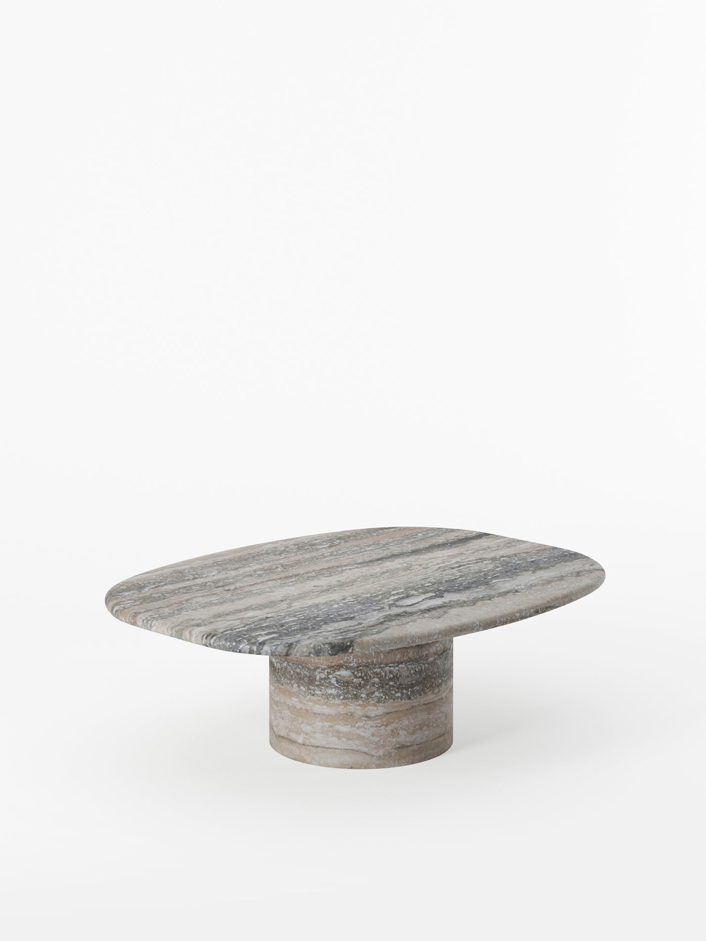 Circa Coffee Table in Silver Travertine by Lemon Furniture