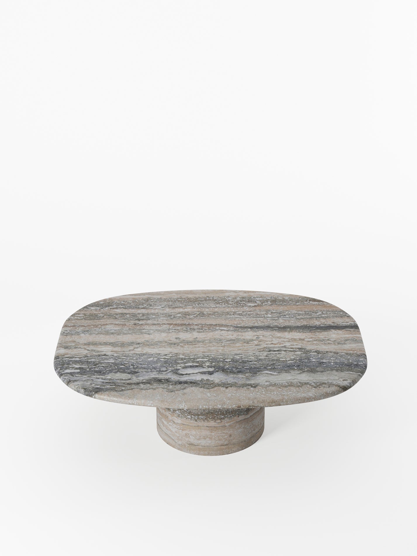 Circa Coffee Table in Silver Travertine by Lemon Furniture