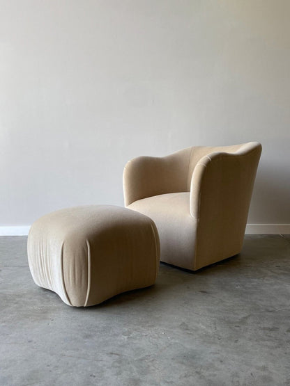 Post Modern Lounge Chair and Ottoman Chairs