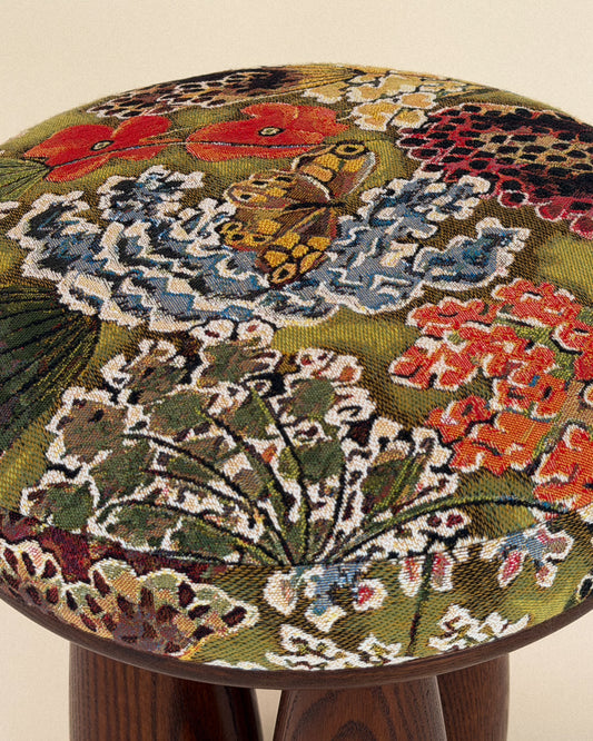 Floral Rue Stool by Claude Home x Studio Sam Klemick