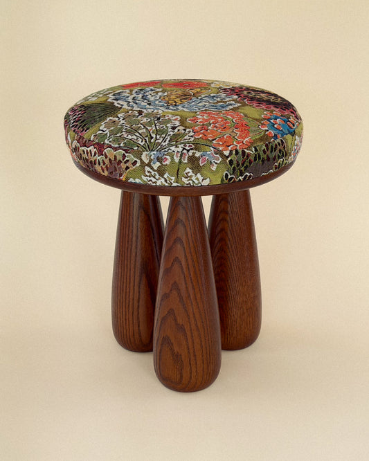 Floral Rue Stool by Claude Home x Studio Sam Klemick