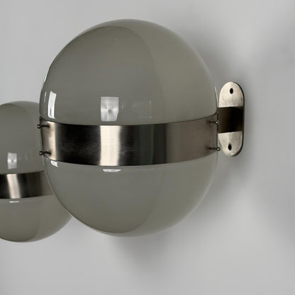 Pair of "Clio" Large Wall Lights by Sergio Mazza for Artemide, 1960s Sconces