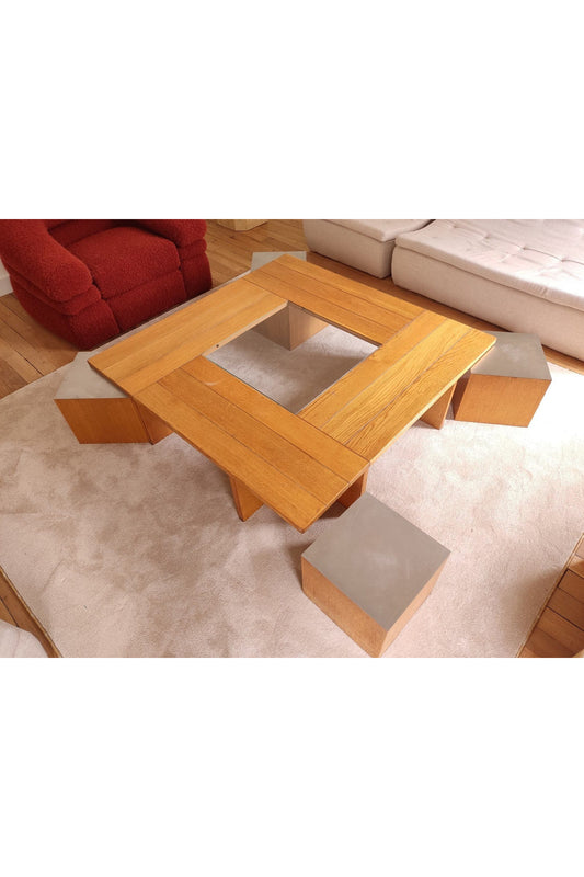 Coffee Table Set with Stools