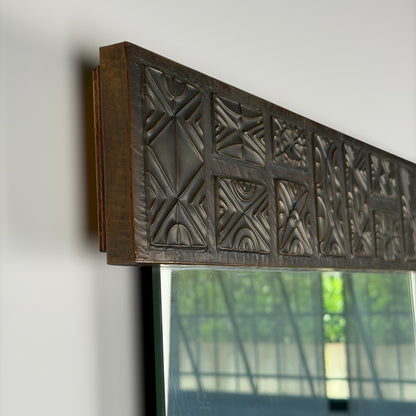 Large Copper Wall Mirror by Santambrogio & De Berti, Italy, 1965 Mirrors