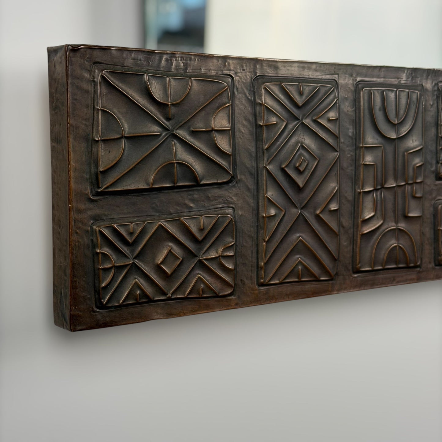 Large Copper Wall Mirror by Santambrogio & De Berti, Italy, 1965 Mirrors