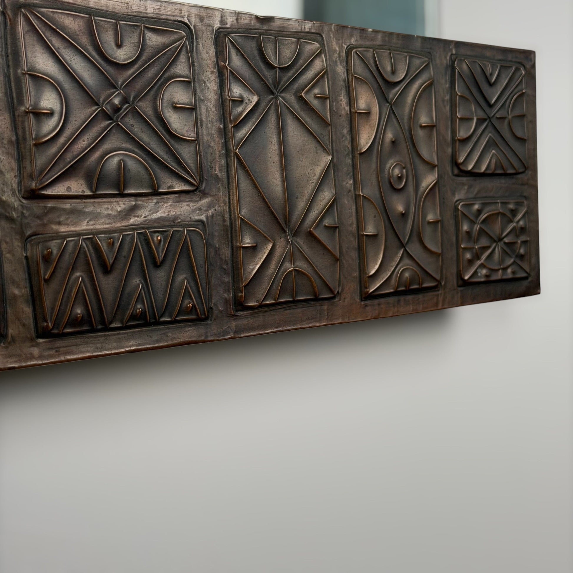 Large Copper Wall Mirror by Santambrogio & De Berti, Italy, 1965 Mirrors