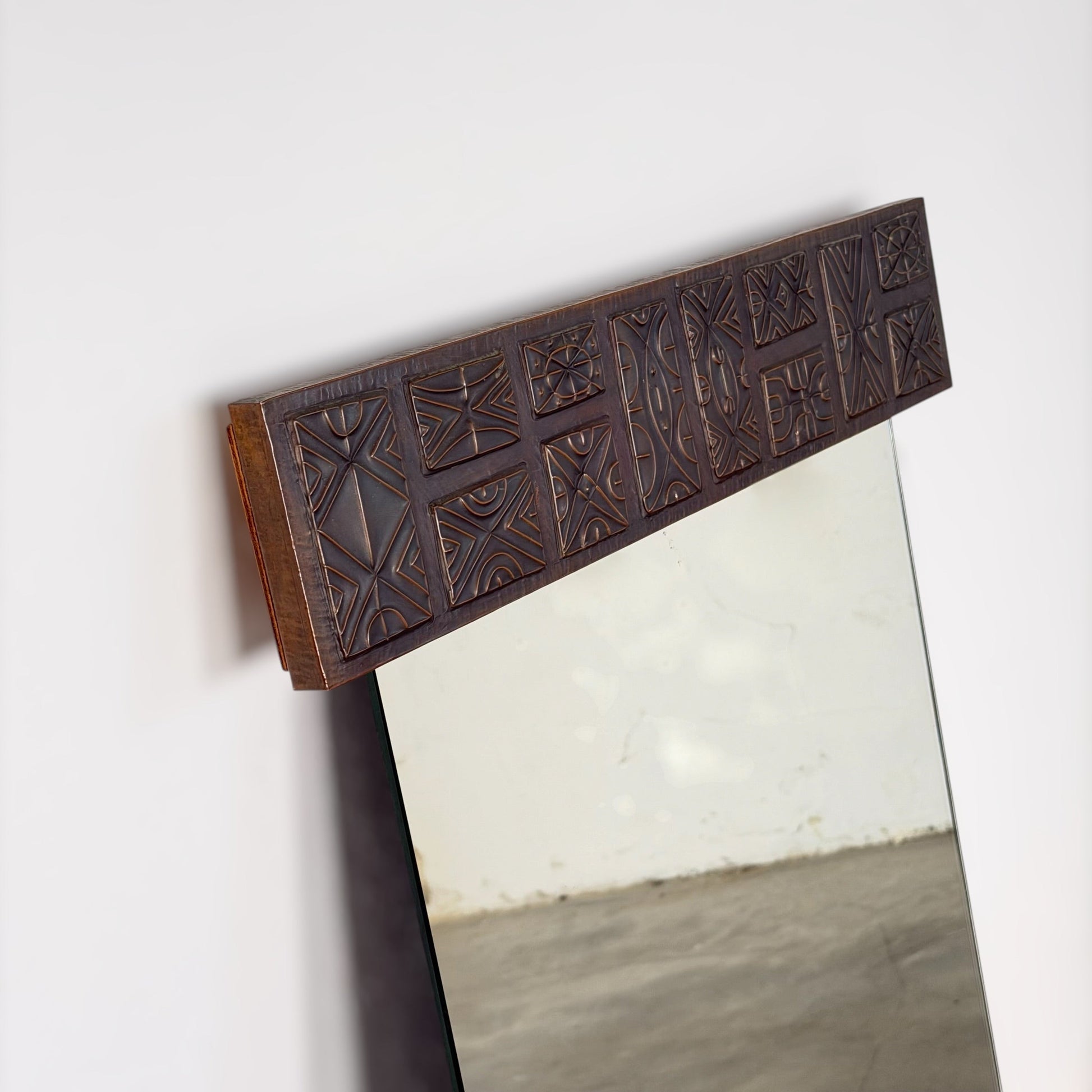 Large Copper Wall Mirror by Santambrogio & De Berti, Italy, 1965 Mirrors