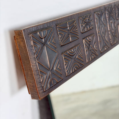 Large Copper Wall Mirror by Santambrogio & De Berti, Italy, 1965 Mirrors