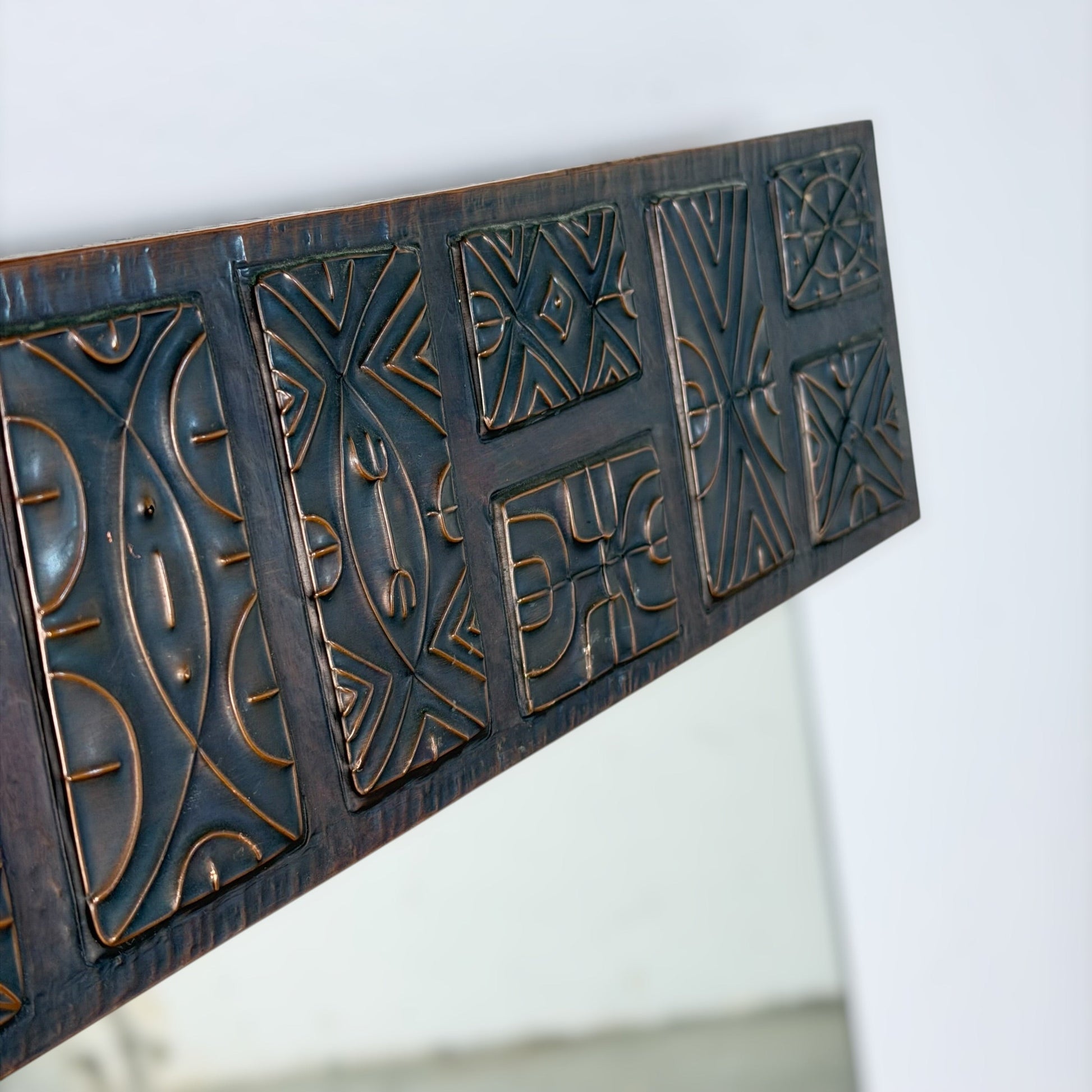 Large Copper Wall Mirror by Santambrogio & De Berti, Italy, 1965 Mirrors