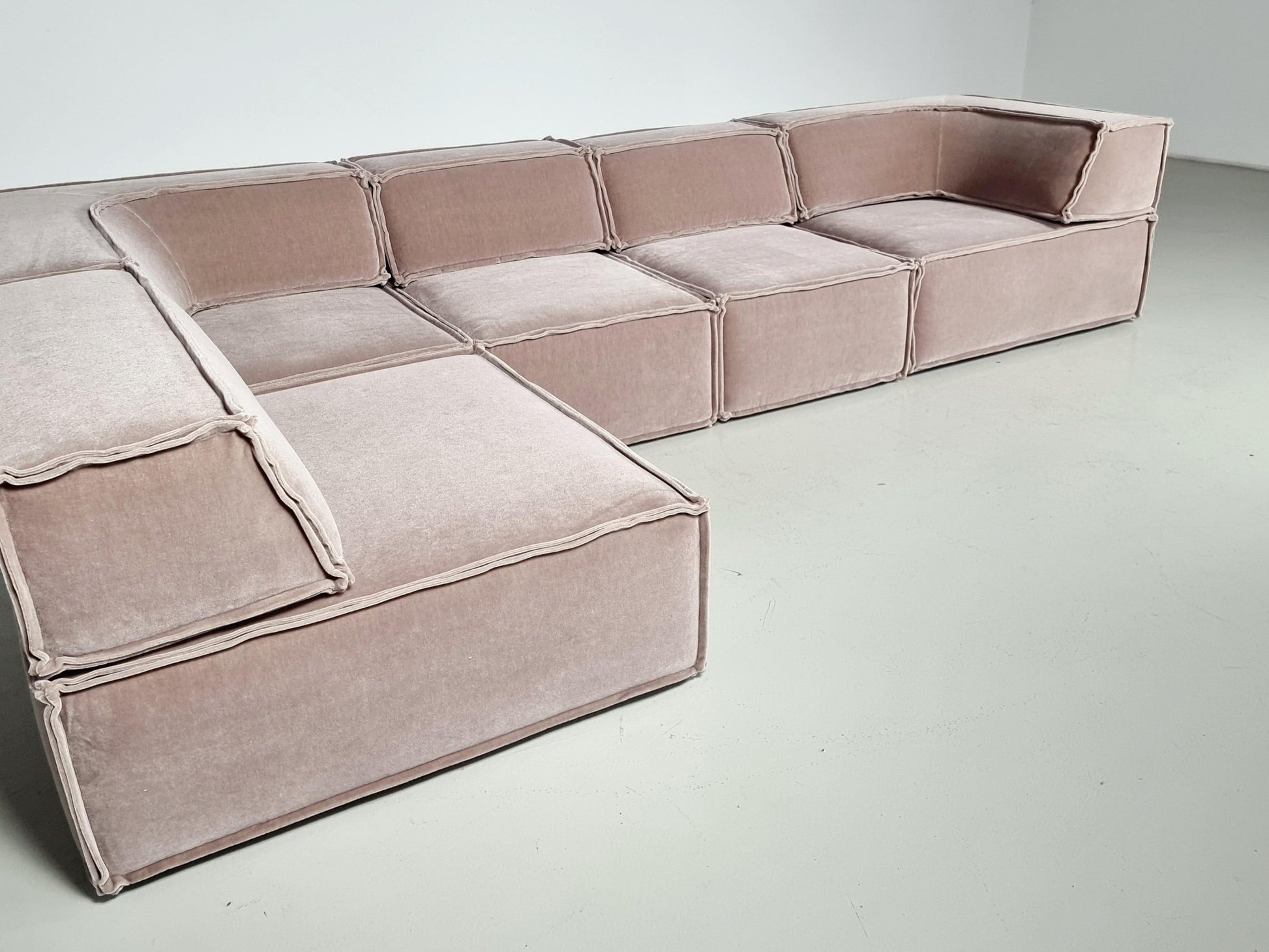 Cor Trio Sofa in Beige Mohair by Team Form Ag for Cor Furniture, 1970s Sofas