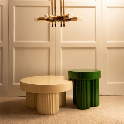 Cream and Green Nesting Tables Nesting Tables