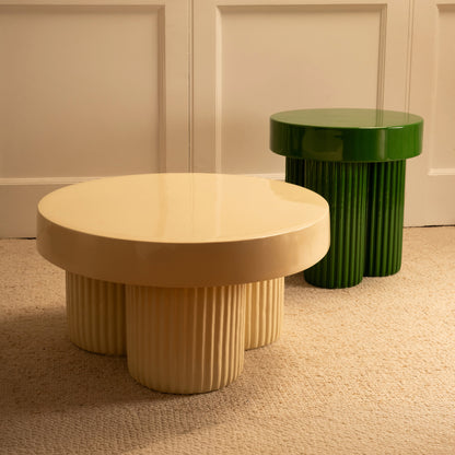 Cream and Green Nesting Tables Nesting Tables
