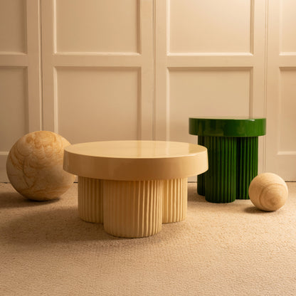Cream and Green Nesting Tables Nesting Tables