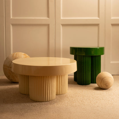 Cream and Green Nesting Tables Nesting Tables