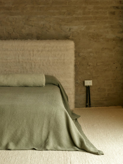 Otono Fenda Cylinder Bolster Pillow - Palta Blanca, Light Texture Pillows