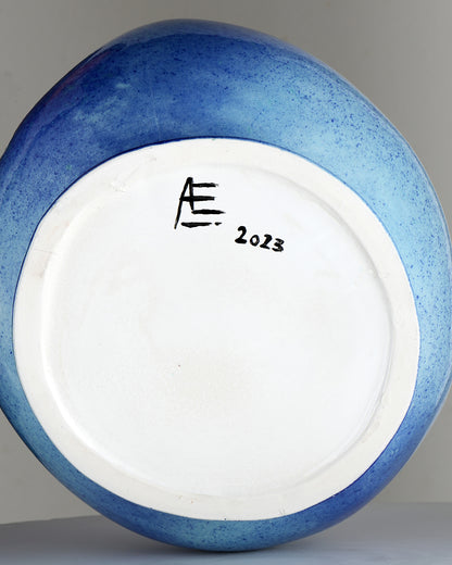 Blue Flamingo Vase, 2023