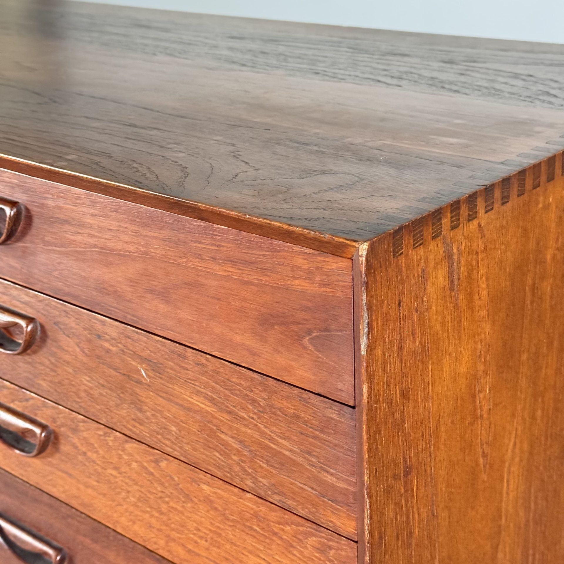 Danish Modern Tambour Credenza by Peter Hvidt Orla Molgaard Nielsen, 1960s Credenzas