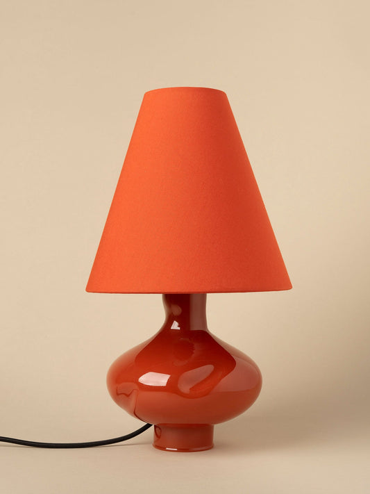 Dark Red Conical Glass Lamp II Table Lamps