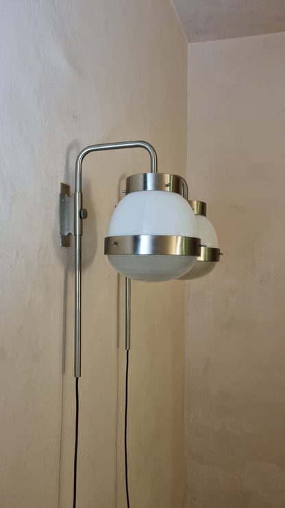 Delta Large Wall Sconces Designed by Sergio Mazza for Artemide, Italy 1960 Sconces