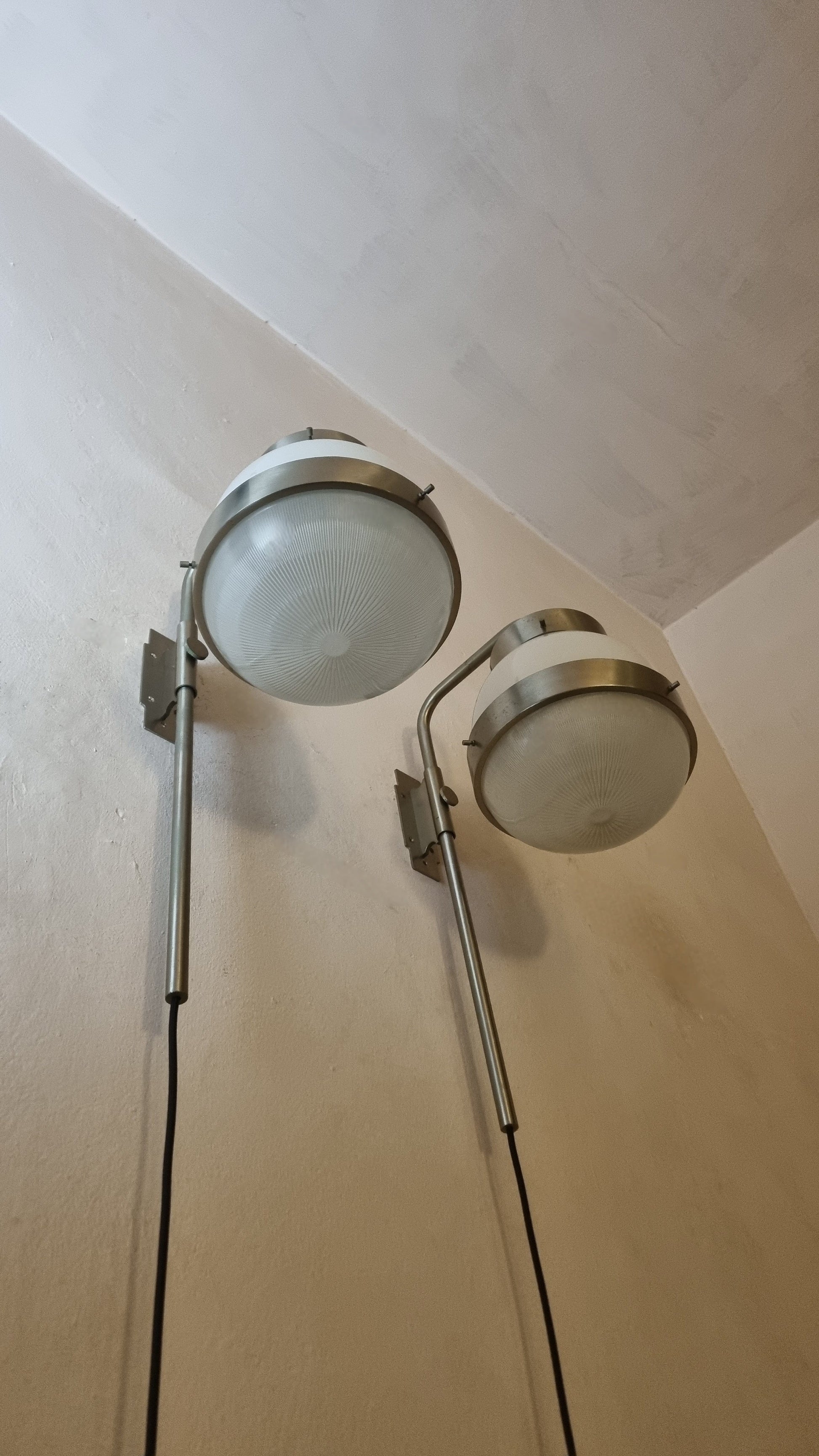 Delta Large Wall Sconces Designed by Sergio Mazza for Artemide, Italy 1960 Sconces