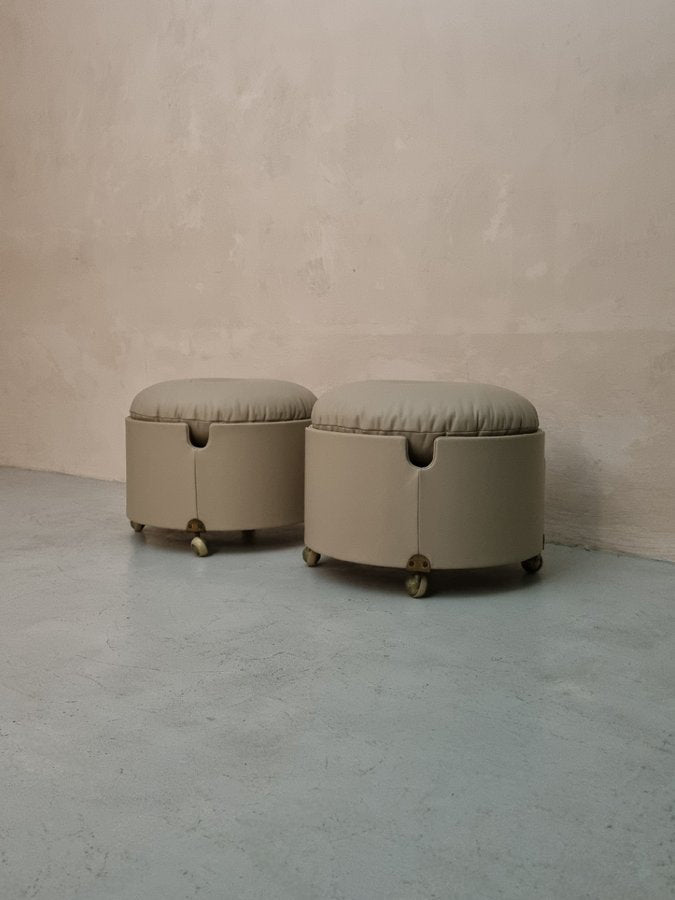 Dilly Dally Poufs by Luigi Massoni for Poltrona Frau, 1968