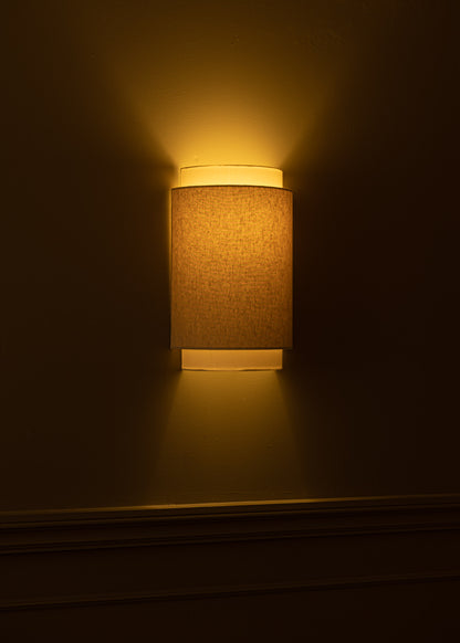 Duono Linen Sconce by Simone & Marcel Sconces