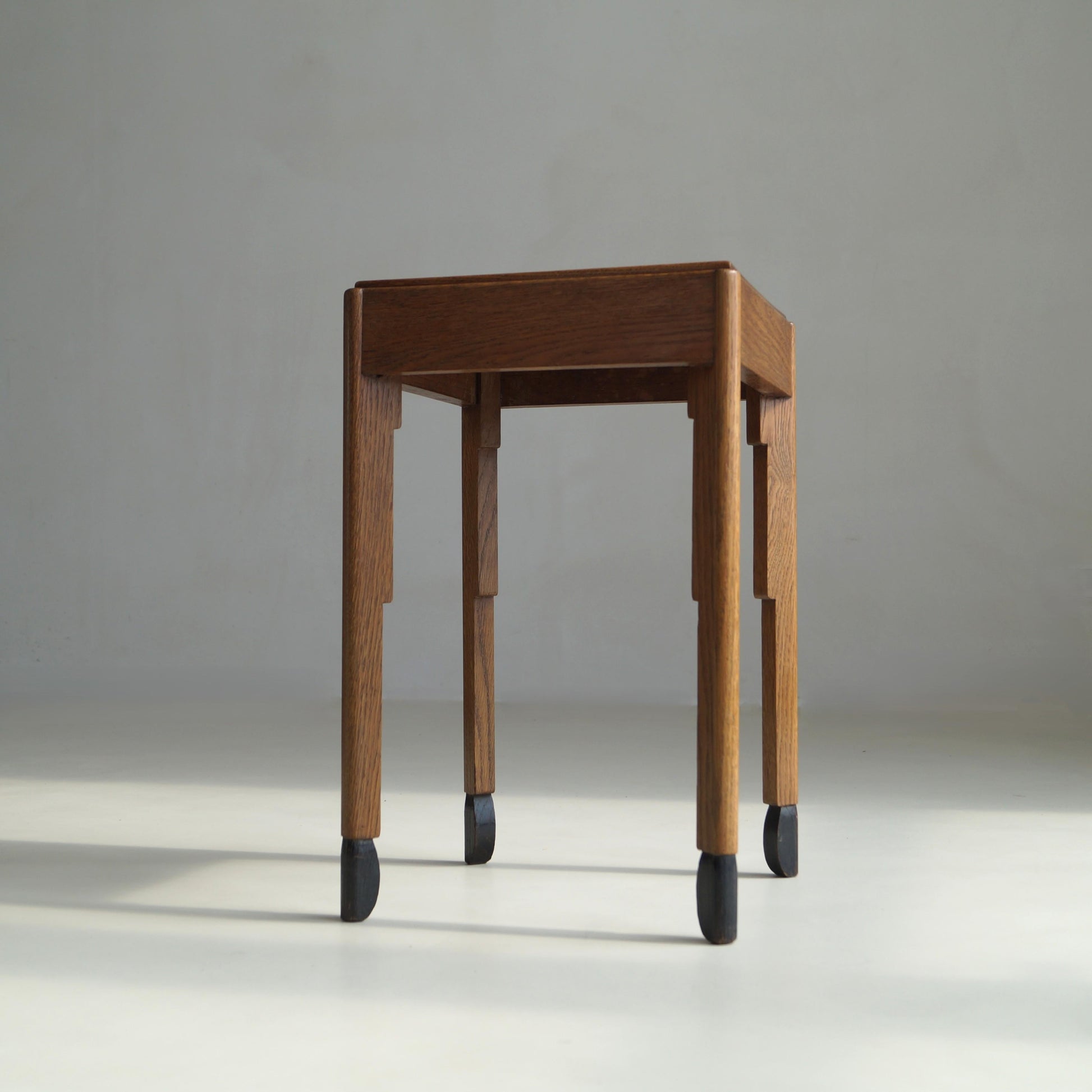 Dutch Art Deco Amsterdam School Accent Table with An Elegant Stance, 1920s End Tables