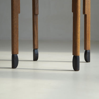 Dutch Art Deco Amsterdam School Accent Table with An Elegant Stance, 1920s End Tables