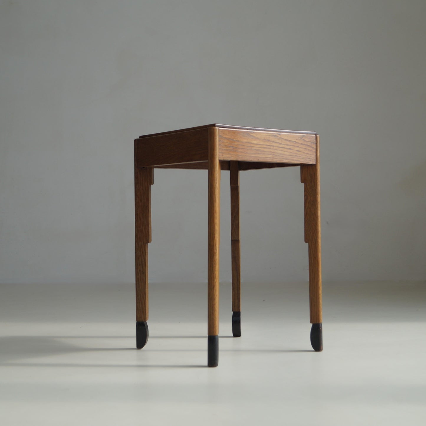 Dutch Art Deco Amsterdam School Accent Table with An Elegant Stance, 1920s End Tables