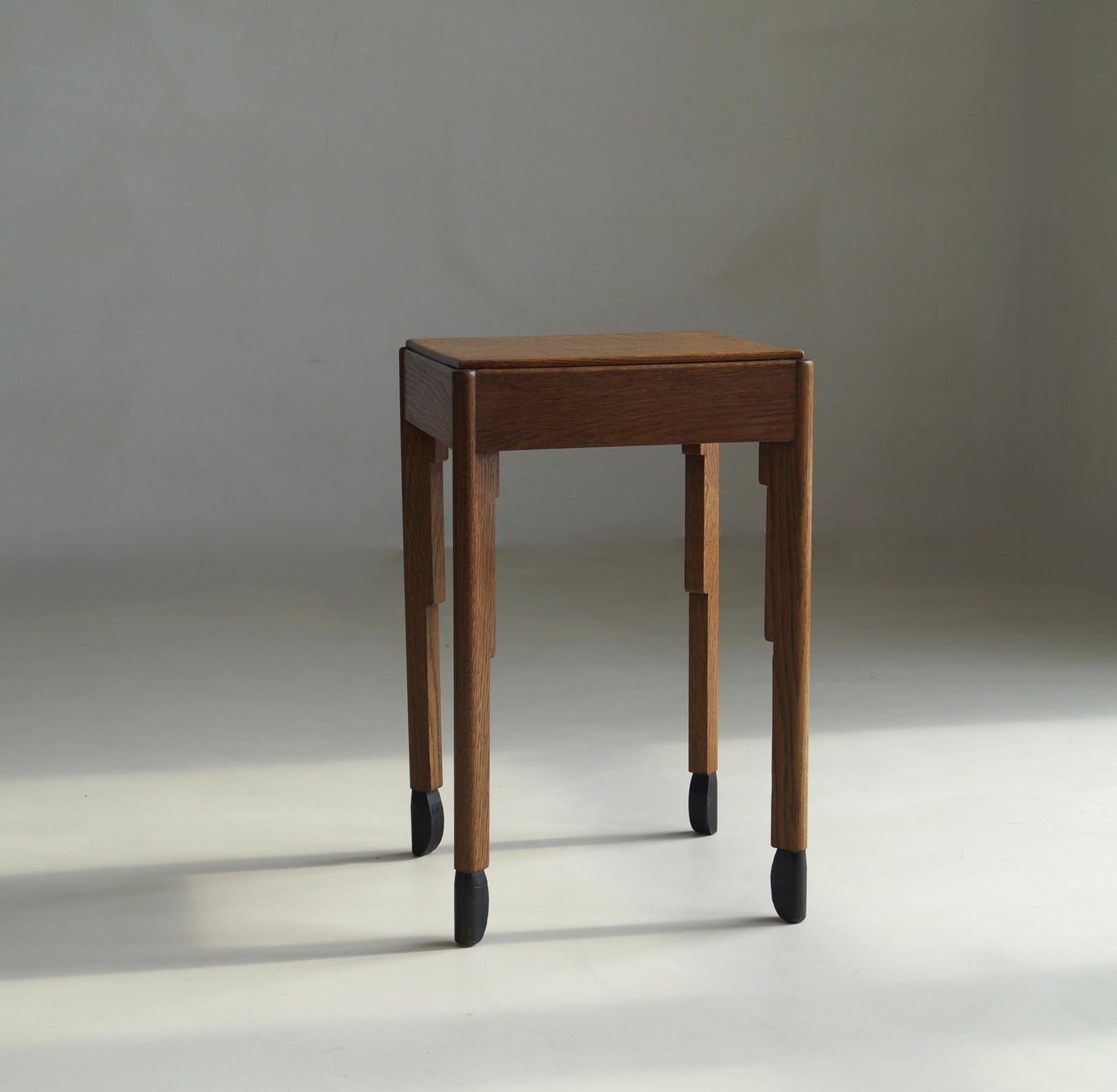 Dutch Art Deco Amsterdam School Accent Table with An Elegant Stance, 1920s End Tables