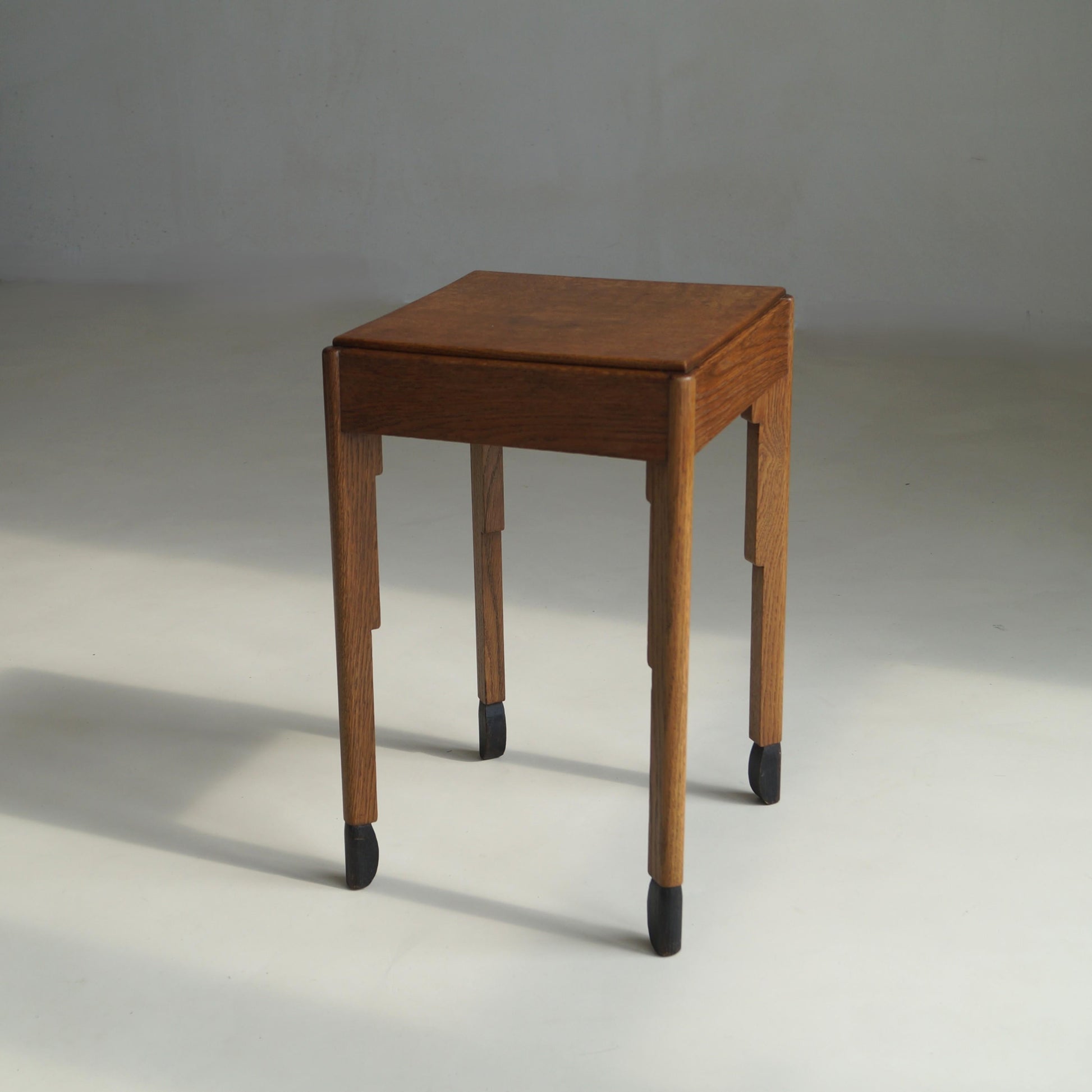 Dutch Art Deco Amsterdam School Accent Table with An Elegant Stance, 1920s End Tables