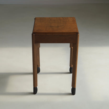 Dutch Art Deco Amsterdam School Accent Table with An Elegant Stance, 1920s End Tables