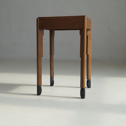 Dutch Art Deco Amsterdam School Accent Table with An Elegant Stance, 1920s End Tables