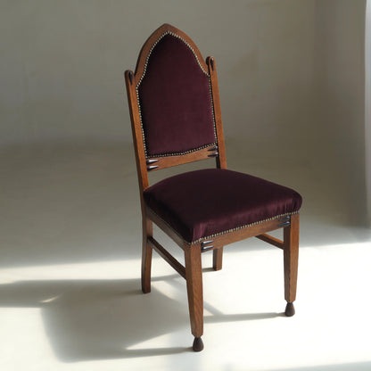 Dutch Art Deco Amsterdam School Dining Chairs, Set of 4 Dining Chairs