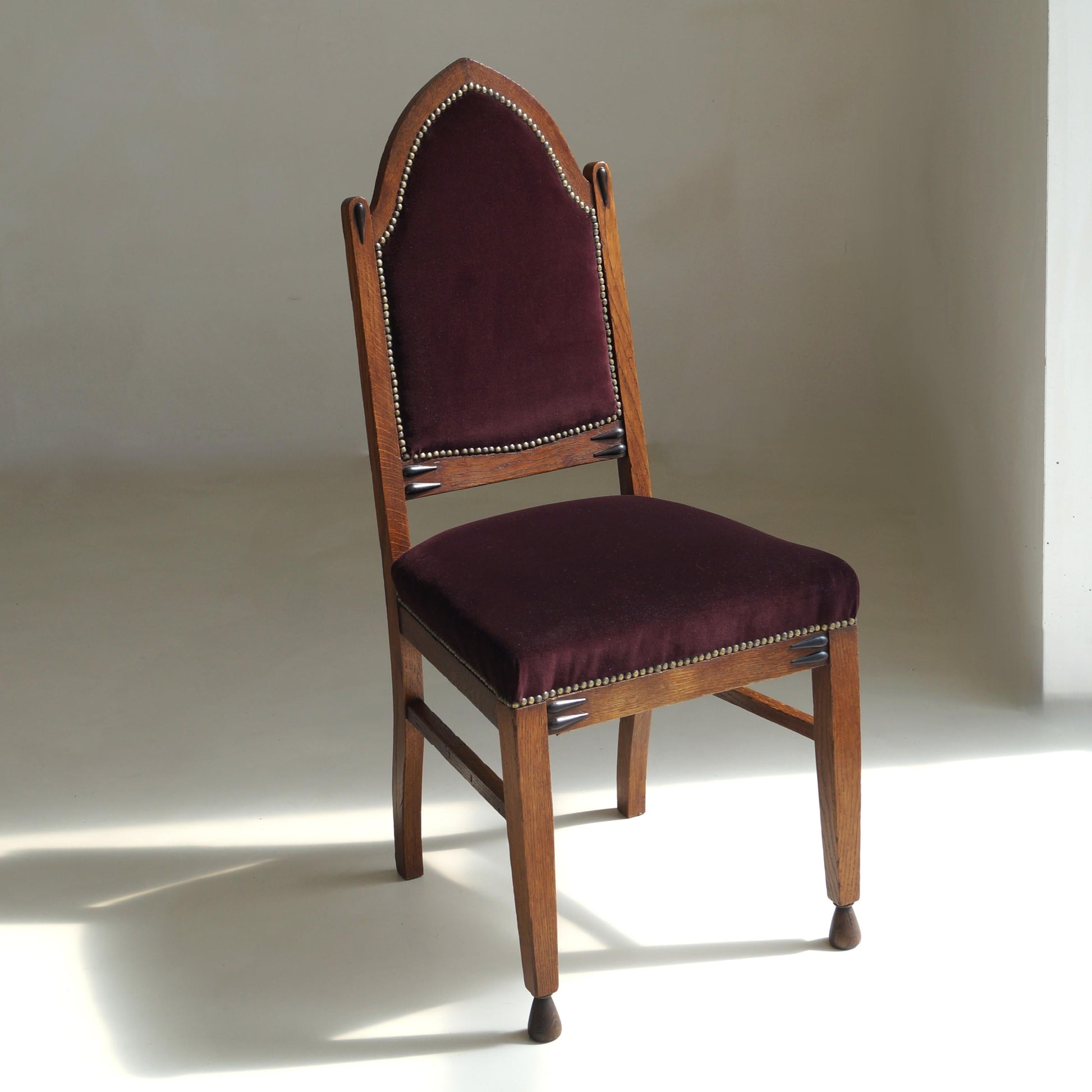 Dutch Art Deco Amsterdam School Dining Chairs, Set of 4 Dining Chairs