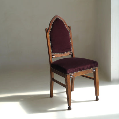 Dutch Art Deco Amsterdam School Dining Chairs, Set of 4 Dining Chairs